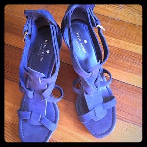 Kate Spade "Melania" Royal Blue Wedges