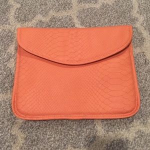 Coral orange clutch