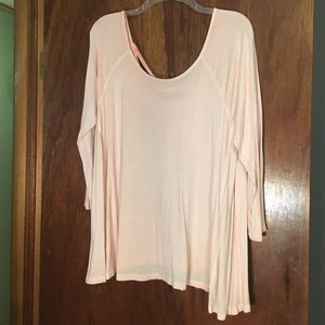 3/4 Sleeve Criss Cross Back Shirt