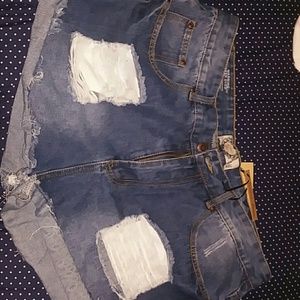Denim shorts