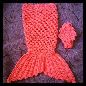 Baby mermaid blanket & headband