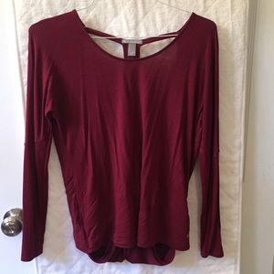 Forever 21 backless long sleeve shirt