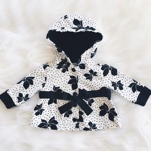 Janie and Jack Black Bows Hoodie