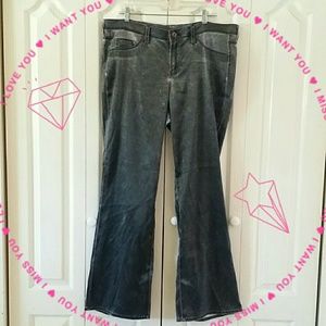 BONGO 20 SILVER SATINY FLARED PANTS STRETCH GRAY