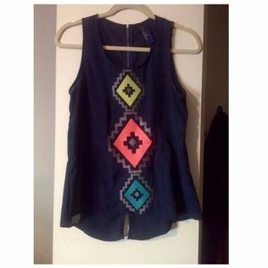 Blue Rain Sleeveless Top