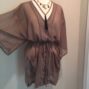 Kimono/dress/tunic combo top