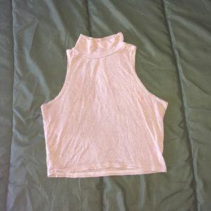 Tan(Turtle-Neck) Crop Top