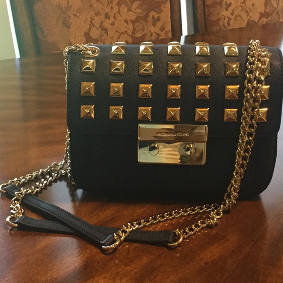 Michael Kors Sloan Stud Small Shoulder bag - Navy