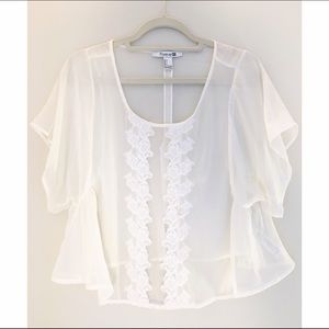 Sheer White Forever 21 Blouse