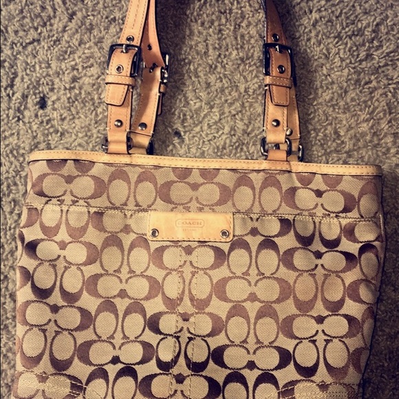 Cream Canvas Coach Bag