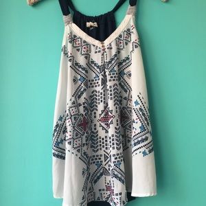 Aztec print tank top