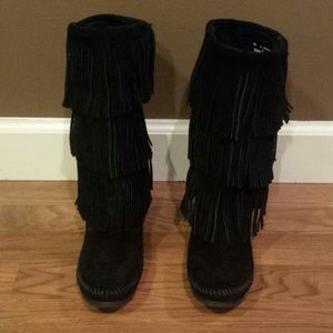 Minnetonka Fringe Boots