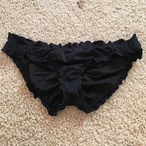 VS black ruffled bikini bottoms