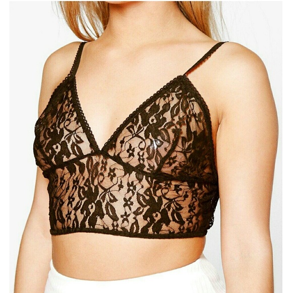 Lace triangle bralette