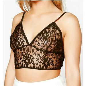 Lace triangle bralette
