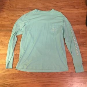 Teal vineyard vines long sleeve
