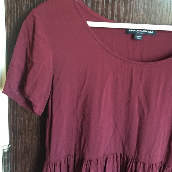Burgundy Drop-Waist Dress - Picture 3 of 3