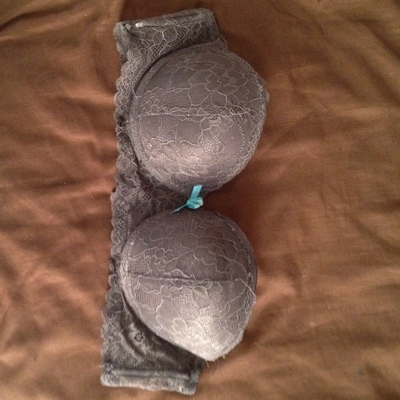 Grey lace bra
