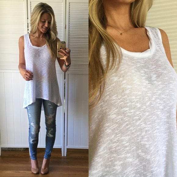 SOLD OUT•White Swing Tank - Picture 2 of 4