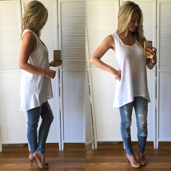 SOLD OUT•White Swing Tank - Picture 3 of 4
