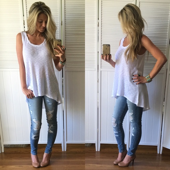 SOLD OUT•White Swing Tank - Picture 4 of 4
