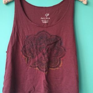 Destroyed mandala patterned crop top