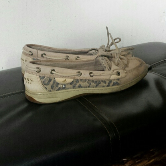 leapord print sequin sperrys