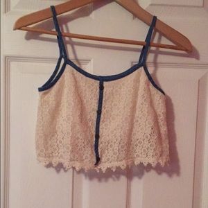 Paper Crane Lace Crop Top