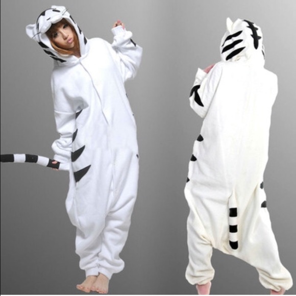 White Tiger Onesie Halloween Costume