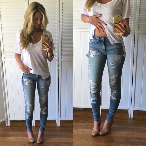 Denim - SOLD OUT•Sexy Destroyed Skinnys