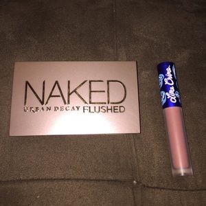Naked flushed blush / lime crime lipstick