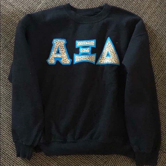 AXiD (Alpha Xi Delta) Stitched Letter Sweatshirt