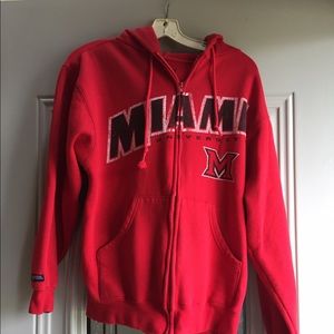 Hooded zip up sweatshirt-Miami of Ohio RedHawks!