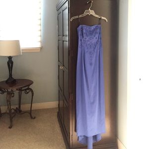 Royal blue beaded prom dress