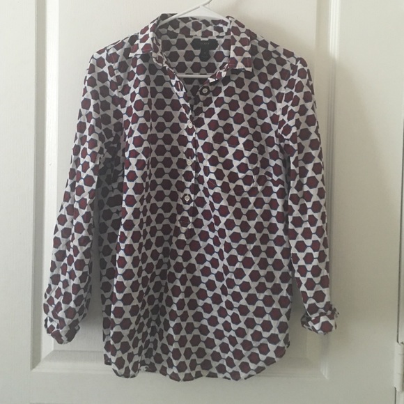 Geometric jcrew button down