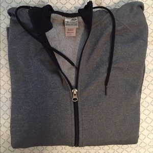 Champion charcoal and black hooded jacket