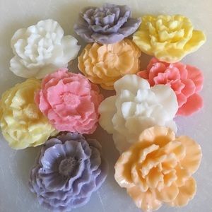 10 Mini Flowers Soaps party favors