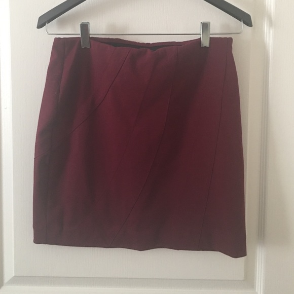 Maroon mini skirt