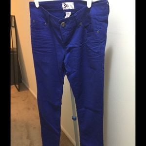 Deep blue jean-like pants from SO