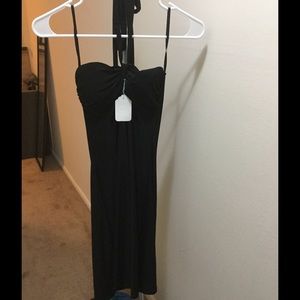 Black halter dress