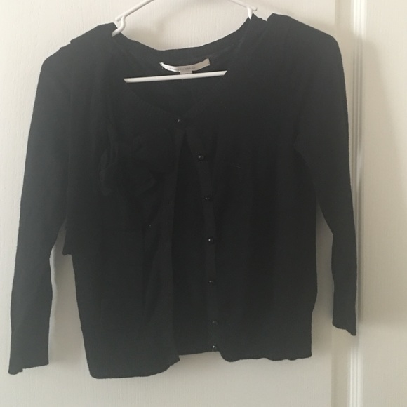 Black crop cardigan
