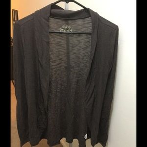 Brown light sweater jacket