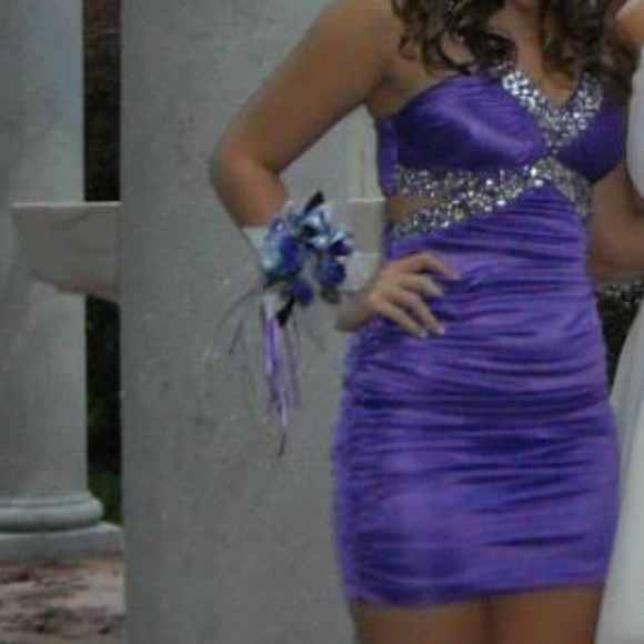 purple homecoming dress