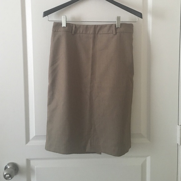 Tan pencil skirt