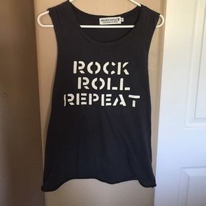 Dark gray muscle tank