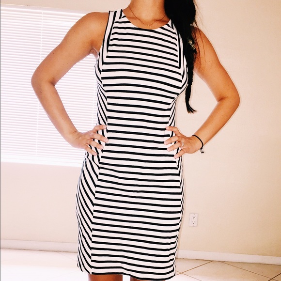 Black & white striped cotton dress from Old Navy