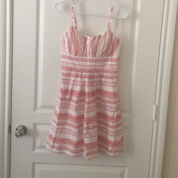 Red striped dress