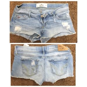 Hollister blue jean shorts
