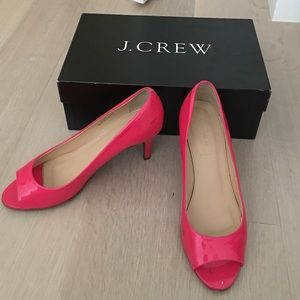 J.Crew Drea Patent Peep Toe Pumps