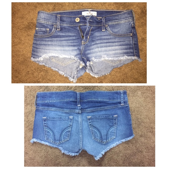Hollister blue jean shorts